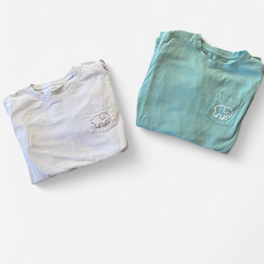 Ivory ella long sleeve bundle | pink design is a small rainbow design is medium
